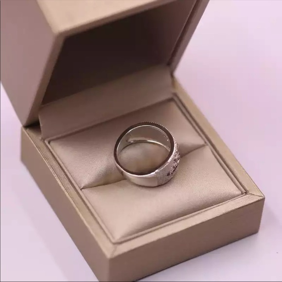 New 925 Silver Tree Branch Purple Crystal Ring - Picture 5 of 8